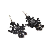 Vintage Black Lace Drop Earrings