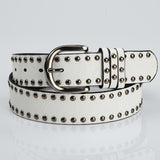 Classic Punk Rivet Belt of Faux Leather