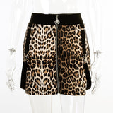 High Waist Leopard Skirt