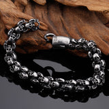 Gothic Punk Skull Bracelet for Men