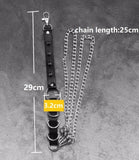 Punk Rock Leg Garter with Chains and Rivet Spikes