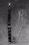Punk Rock Leg Garter with Chains and Rivet Spikes