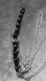 Punk Rock Leg Garter with Chains and Rivet Spikes