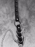 Punk Rock Leg Garter with Chains and Rivet Spikes