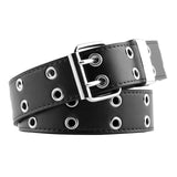 Street Punk Faux Leather Hollow Metal Rings