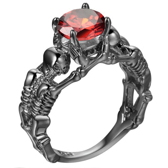 Gothic Feminine Skull Skeleton Ring