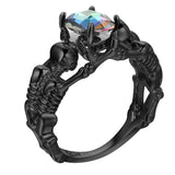 Gothic Feminine Skull Skeleton Ring