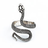 Faux Silver Snake Cobra Ring