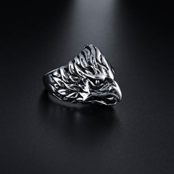 Eagle Head Street Punk Ring