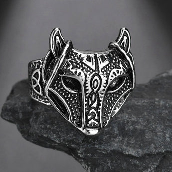 Nordic Viking Wolf  Ring