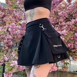 Harajuku Punk Style Semi-High Waist Mini Skirt