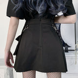 Harajuku Punk Style Semi-High Waist Mini Skirt