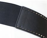 Wide Hip Belt with Rivet Alloy Ring Buckle