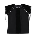 Mesh See Through T-Shirt with Latex details