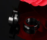 Black Stainless Steel Women's/Men's Laser Dragon Earrings