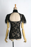 Gothic Punk Women's Shirt with Lace and Net