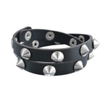 1977 Punk Leather Bracelets with Cone Studs