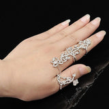 Glam Punk Double Full Finger Knuckle Ring