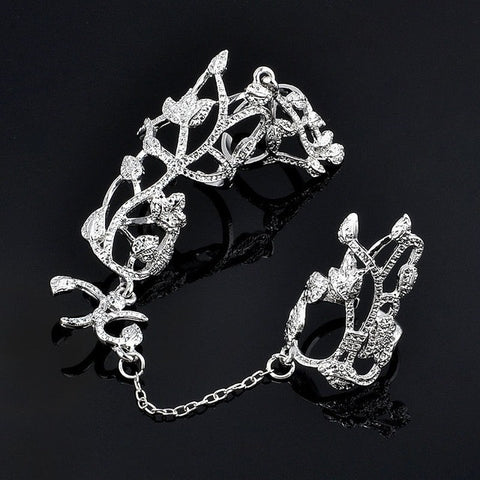 Glam Punk Double Full Finger Knuckle Ring