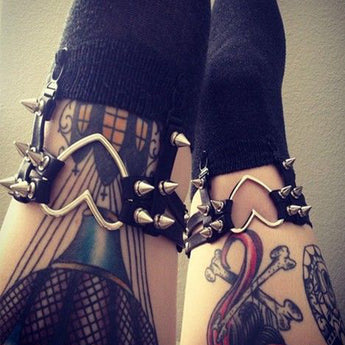 Punk Rock Garter with Rivets