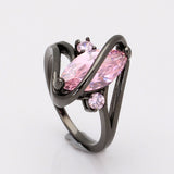 Black Cubic Zircona Ring