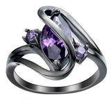 Black Cubic Zircona Ring