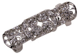 Victorian Gothic Knuckle Ring with Rhinestones