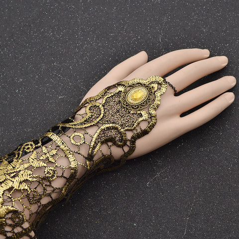 Steampunk Gold Lace Glove