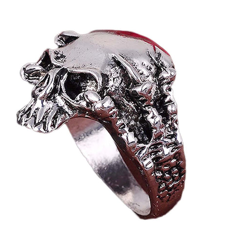 Street Punk/Goth Metal Skull Men's Ring