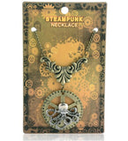 Steampunk pendant necklace - antique bronze plated