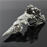 Gothic Antique Silver Colored Full finger Knuckle ring