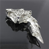 Gothic Antique Silver Colored Full finger Knuckle ring