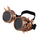 Steampunk Welder Style Sunglasses with Spikes.