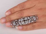 Victorian Gothic Knuckle Ring with Rhinestones