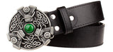 Retro faux leather belt with Celtic Knot Metal Buckle