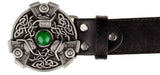 Retro faux leather belt with Celtic Knot Metal Buckle