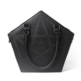 Pentagram shaped Shoulder Handbag with Chain and Pentagram pattern