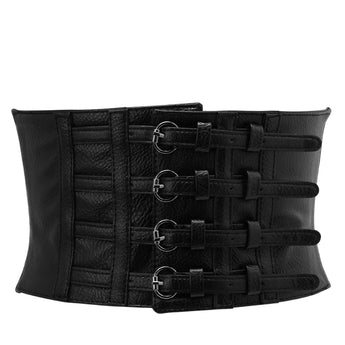 Wide Belt Corset with Small Buckle