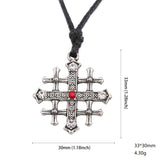 Medieval/Knight Cross Pendant. Rope or chain necklace.