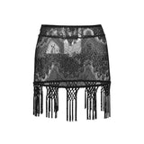 Punk Gothic Mini Women Lace Skirt