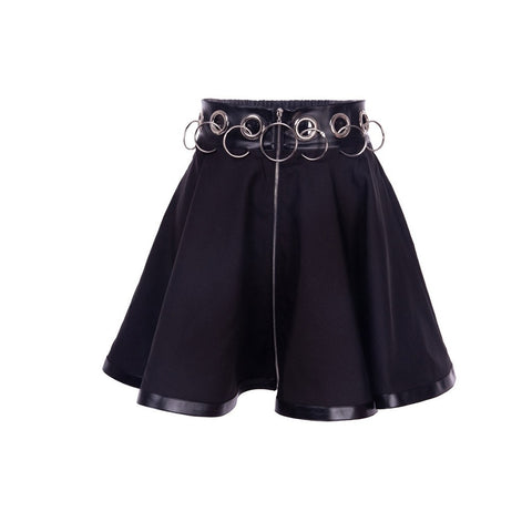 Gothic Skirt with Hollow Iron Rings