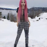 Punk Rock Leg Garter with Chains and Rivet Spikes