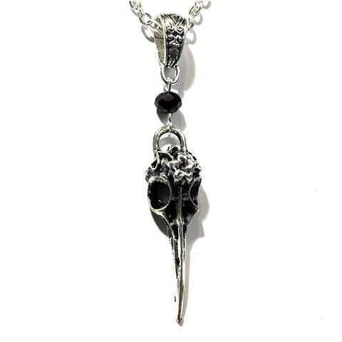 Neo-Gothic Raven Skull Pendant